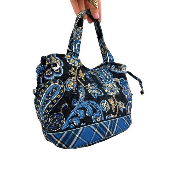 Vintage 90's VERA BRADLEY mini blue cotton paisley bag - Picture 3 of 4